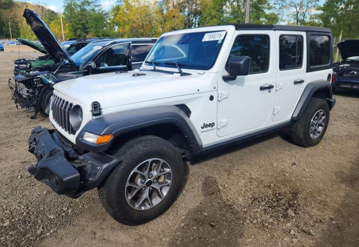 Salvage 2025 Jeep Wrangler  in White