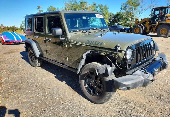 Salvage 2016 Jeep Wrangler Unlimited Sport in Green