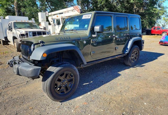 Salvage 2016 Jeep Wrangler Unlimited Sport in Green