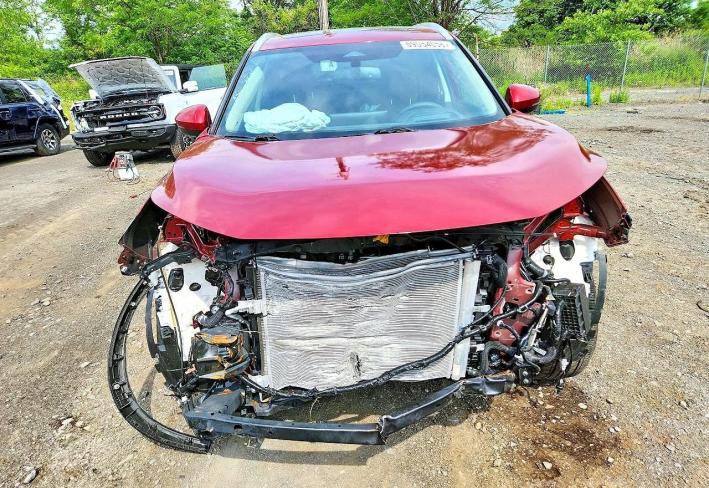 Salvage 2025 Nissan Rogue Platinum in Burgundy