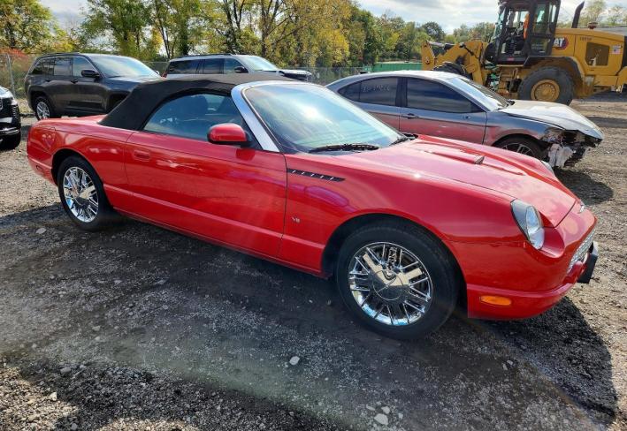 Salvage 2002 Ford Thunderbird  in Red