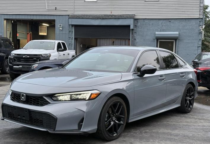 Salvage 2025 Honda Civic Sport Hybrid in Gray