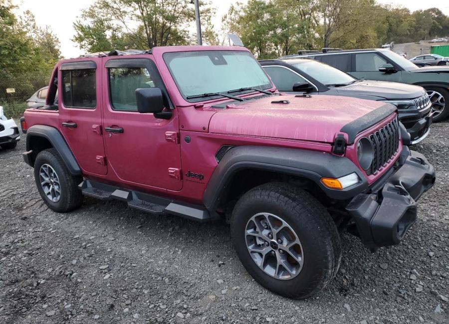 Salvage 2024 Jeep Wrangler Sport in Pink