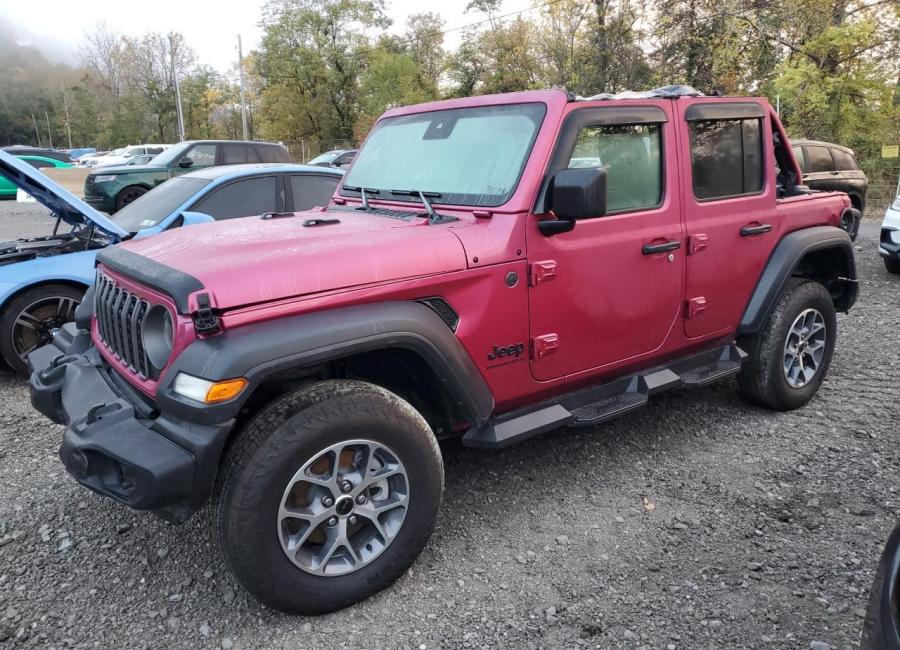 Salvage 2024 Jeep Wrangler Sport in Pink