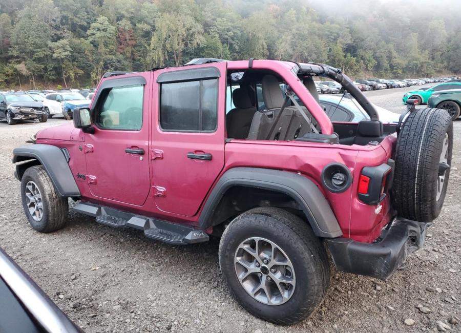 Salvage 2024 Jeep Wrangler Sport in Pink