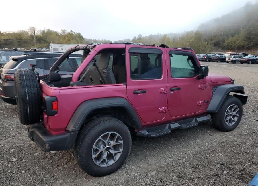 Salvage 2024 Jeep Wrangler Sport in Pink