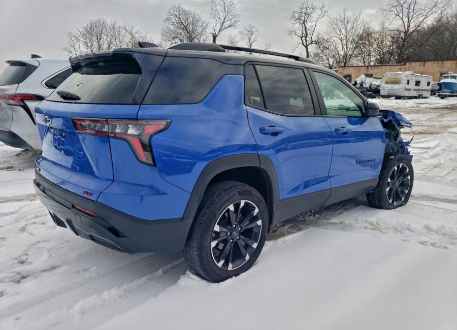 Salvage 2025 Chevrolet Equinox Rs in Blue