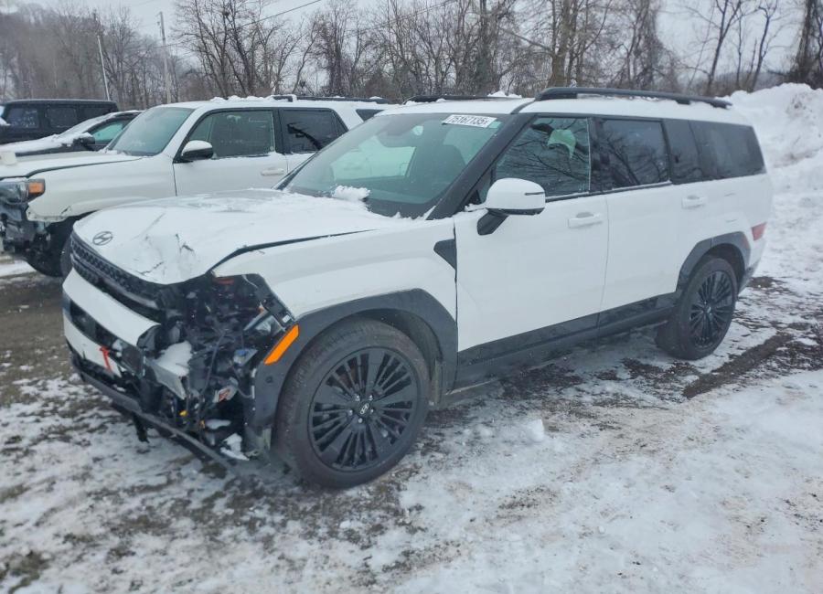 Salvage 2025 Hyundai Santa Fe Calligraphy in White