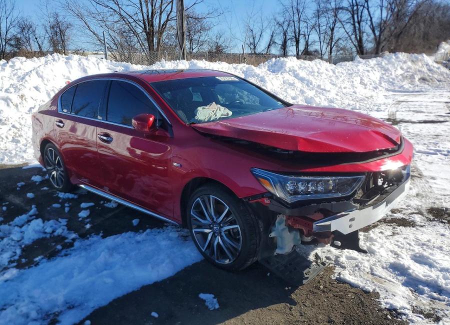 Salvage 2020 Acura Rlx Hybrid Advance in Burgundy