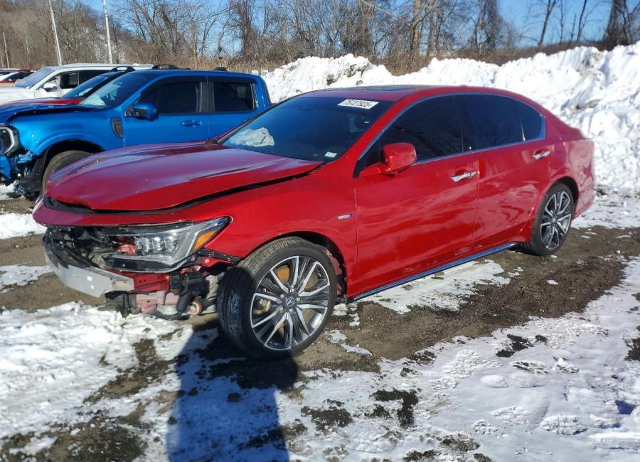 Salvage 2020 Acura Rlx Hybrid Advance in Burgundy
