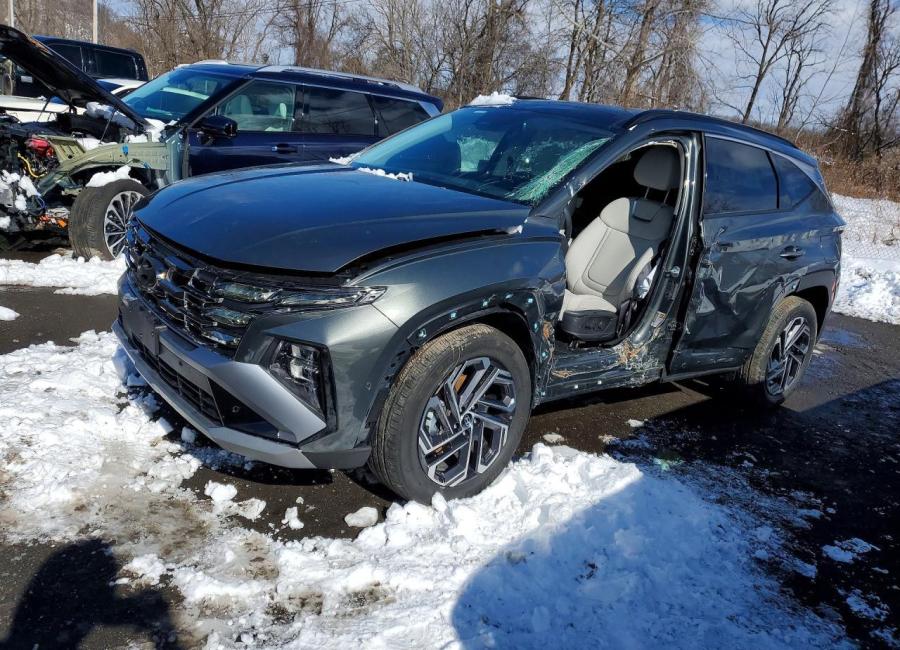 Salvage 2025 Hyundai Tucson Hybrid Limited in Gray
