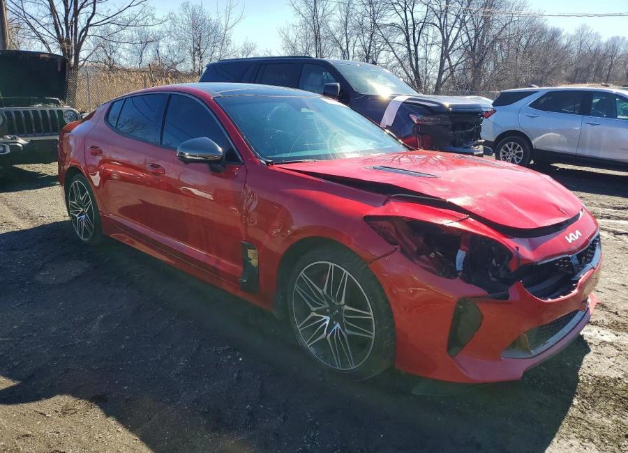 Salvage 2023 Kia Stinger Gt2 in Red