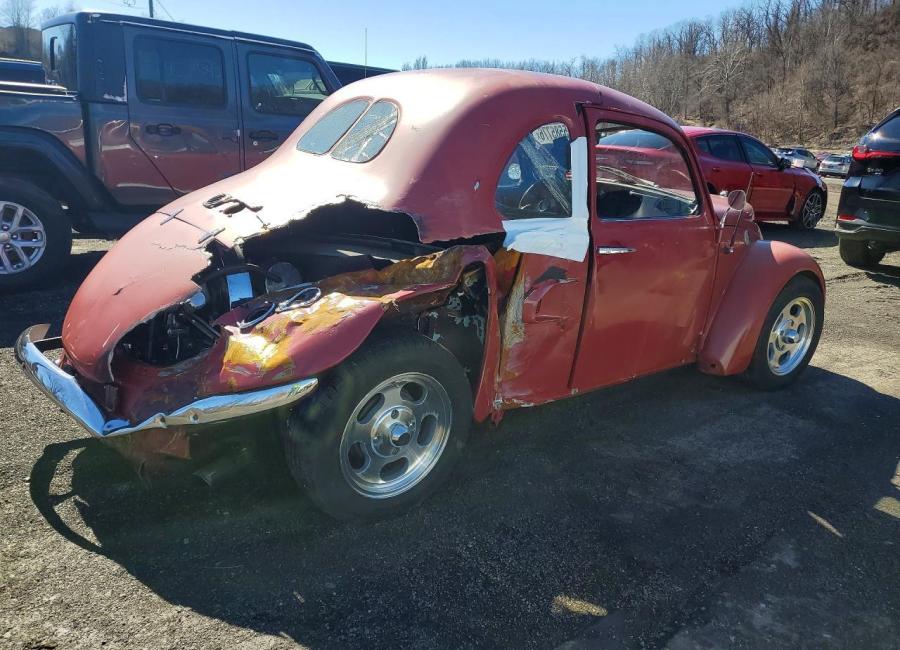 Salvage 1969 Volkswagen Beetle  in Red