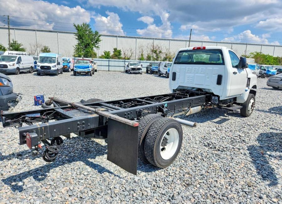Salvage 2023 International Cv515 Flat Bed Truck in White
