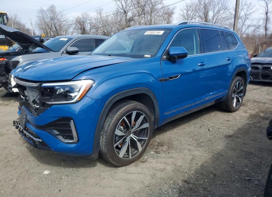 Salvage 2025 Volkswagen Atlas Sel Premium R-line in Blue