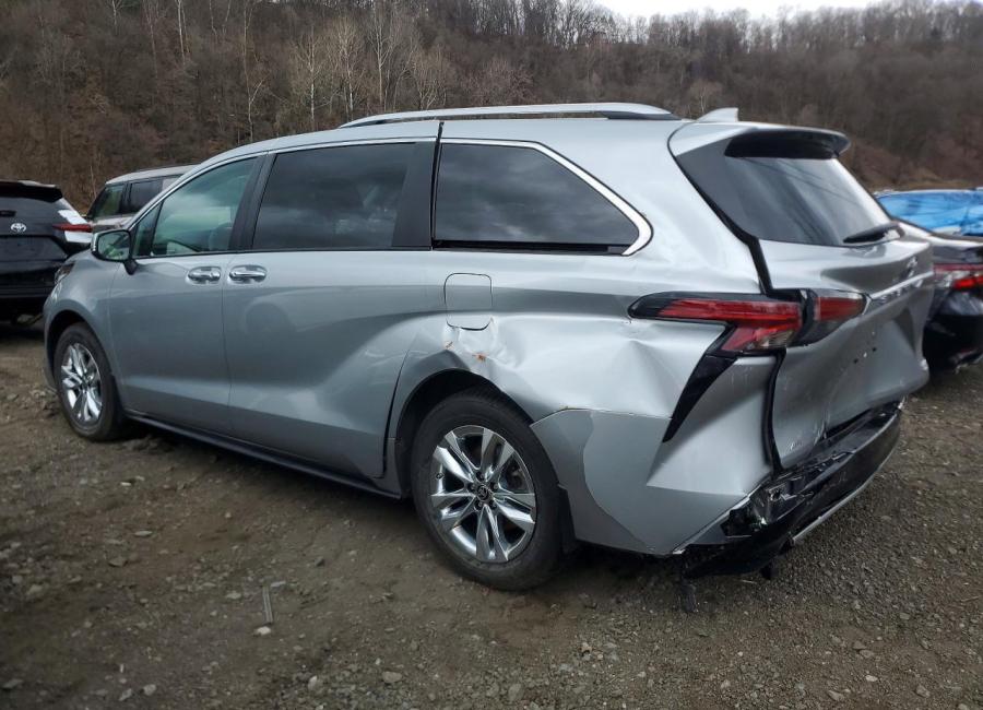 Salvage 2024 Toyota Sienna Awd Hybrid Limited in Silver