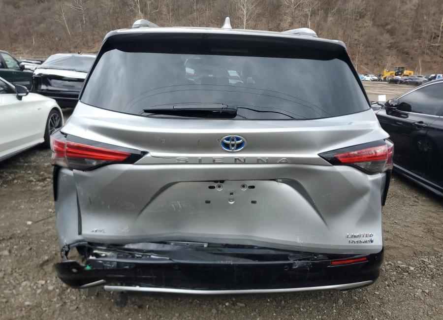 Salvage 2024 Toyota Sienna Awd Hybrid Limited in Silver