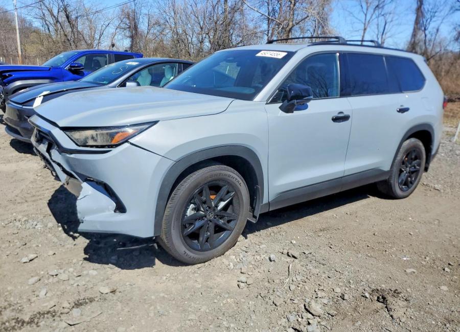 Salvage 2025 Toyota Grand Highlander Hybrid Nightshade in Gray