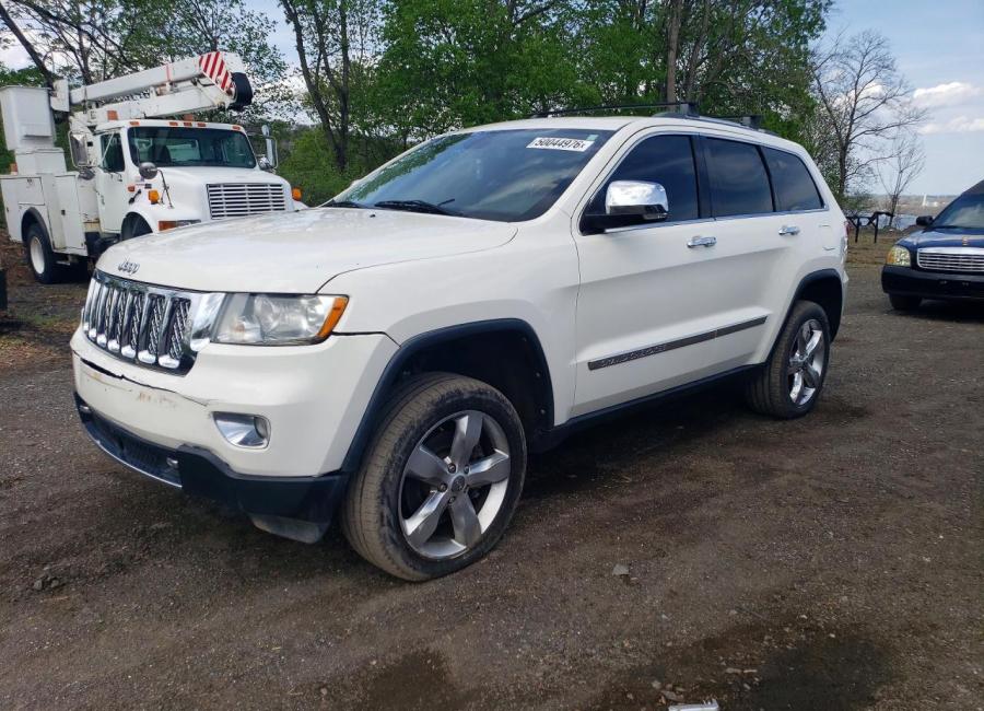 Salvage 2012 Jeep Grand Cherokee Overland in White