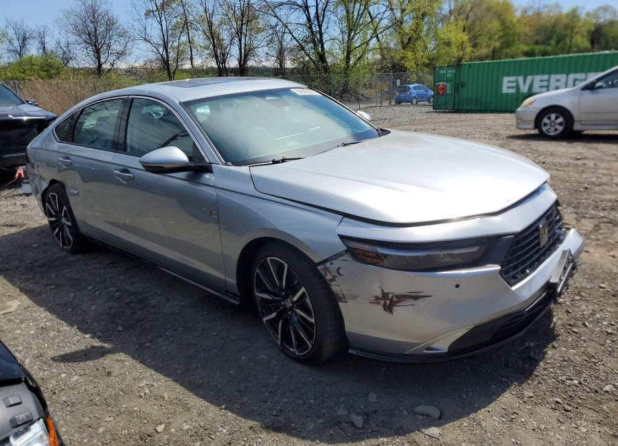 Salvage 2024 Honda Accord Touring Hybrid in Silver