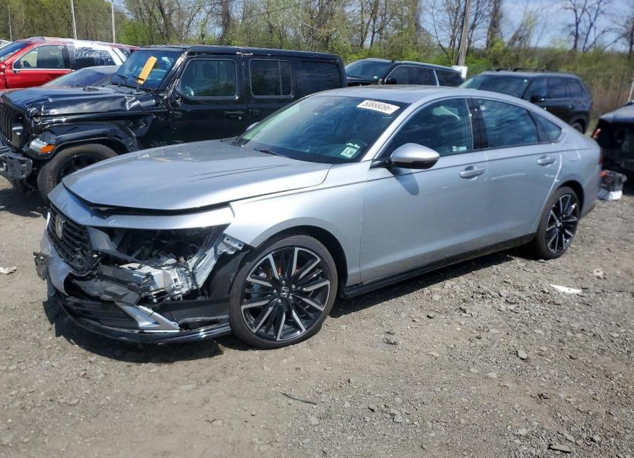 Salvage 2024 Honda Accord Touring Hybrid in Silver