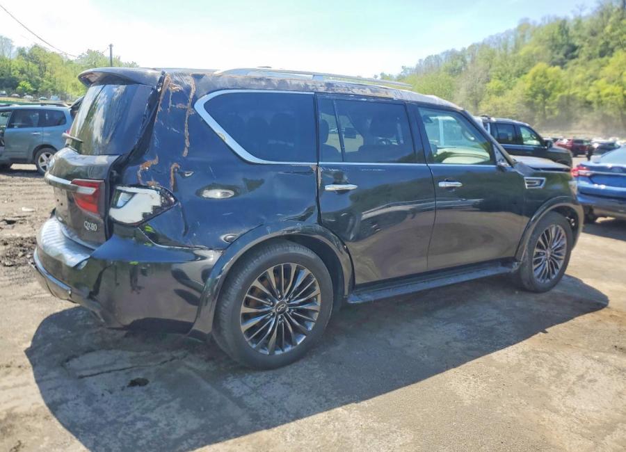 Salvage 2024 Infiniti Qx80  in Black