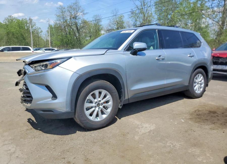 Salvage 2025 Toyota Grand Highlander Hybrid Xle in Gray