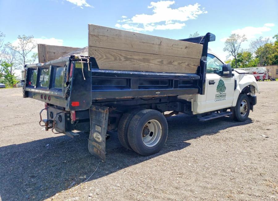 Salvage 2021 Ford F350 Dump Truck in White