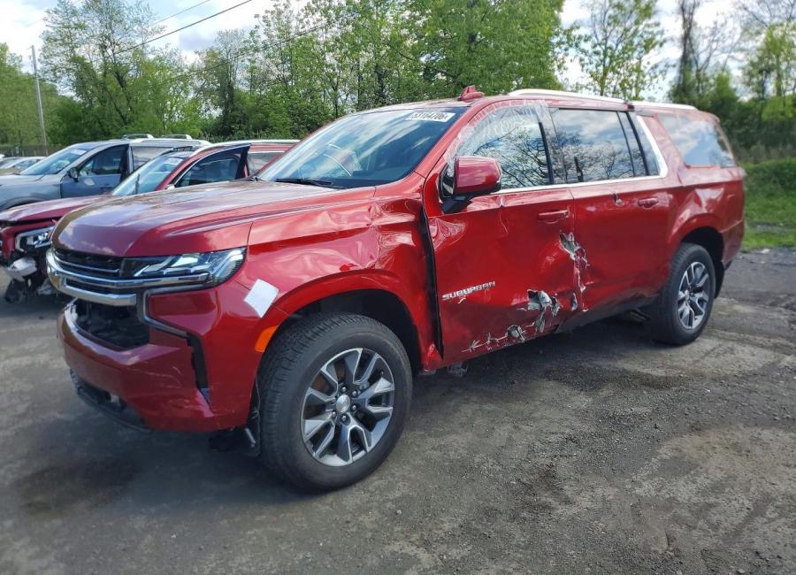 Salvage 2024 Chevrolet Suburban  in Burgundy