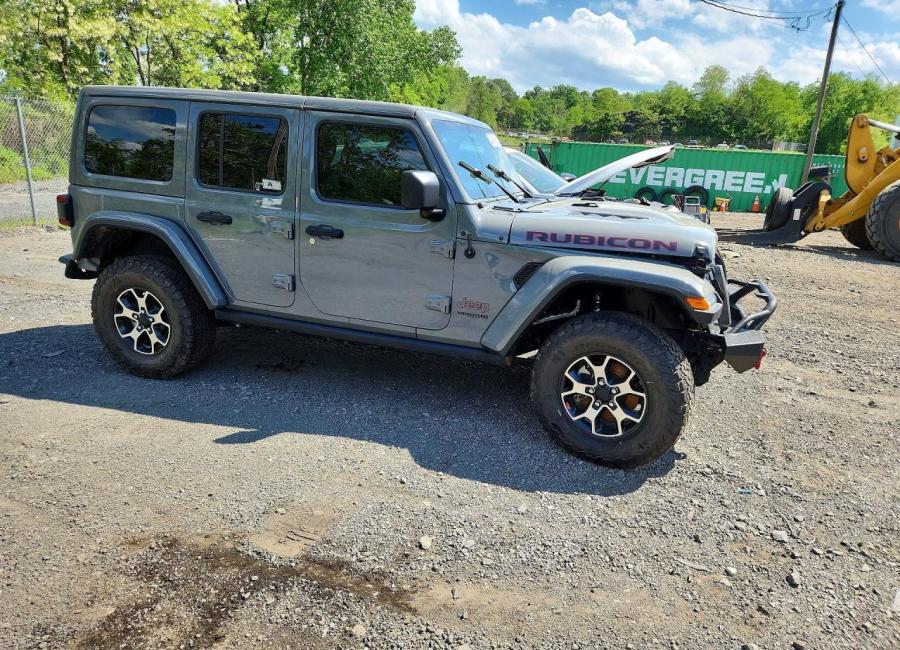 Salvage 2022 Jeep Wrangler Unlimited Rubicon in Gray