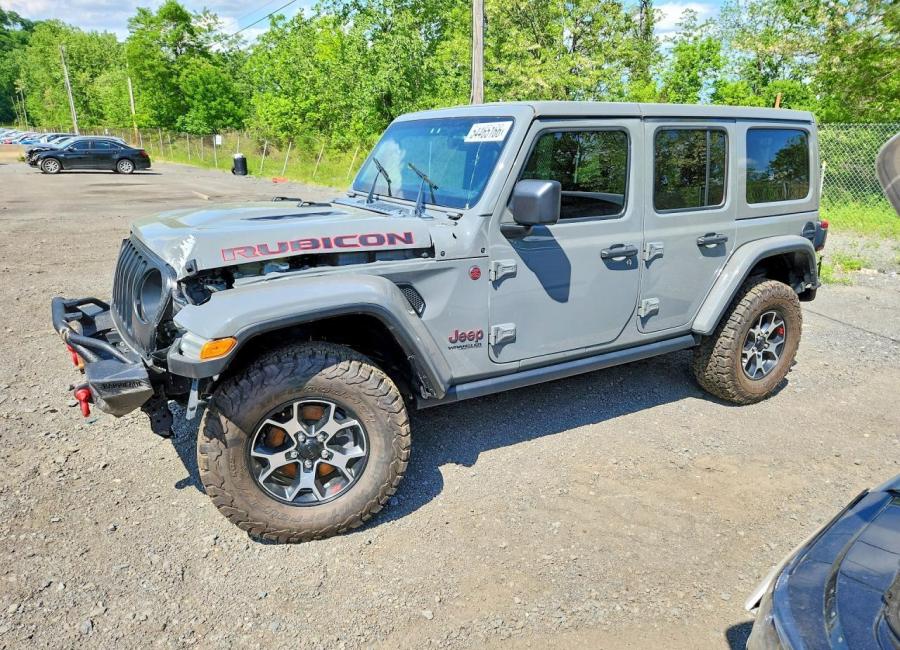 Salvage 2022 Jeep Wrangler Unlimited Rubicon in Gray