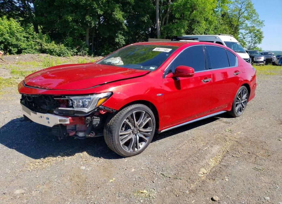 Salvage 2020 Acura Rlx Hybrid Advance in Burgundy