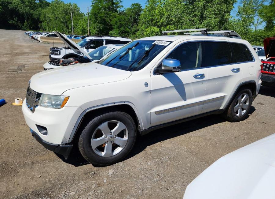 Salvage 2011 Jeep Grand Cherokee Overland in White