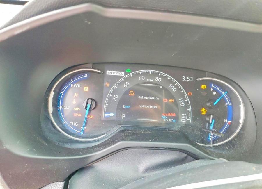 Salvage 2024 Toyota Rav4 Hybrid Xle in Burgundy