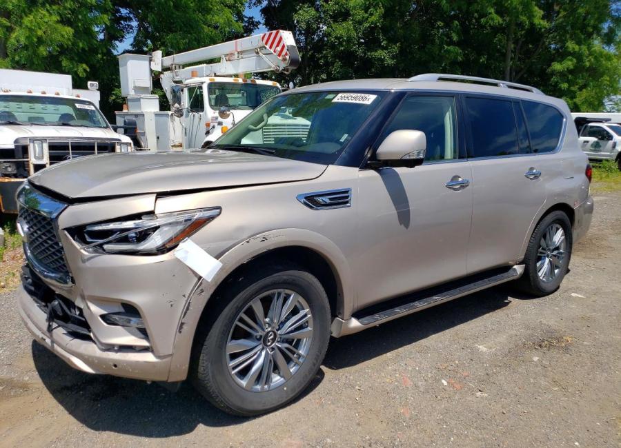 Salvage 2023 Infiniti Qx80 Luxe in Gold
