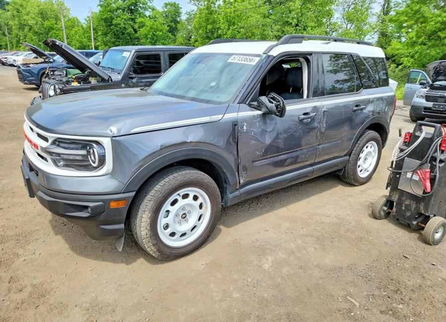 Salvage 2024 Ford Bronco Sport Heritage in Gray
