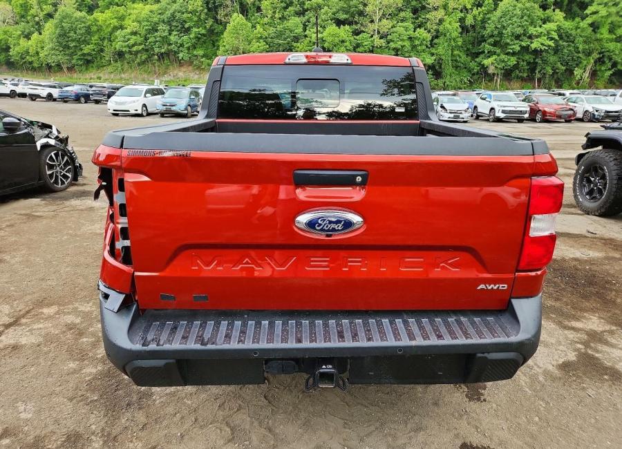 Salvage 2024 Ford Maverick Lariat in Orange