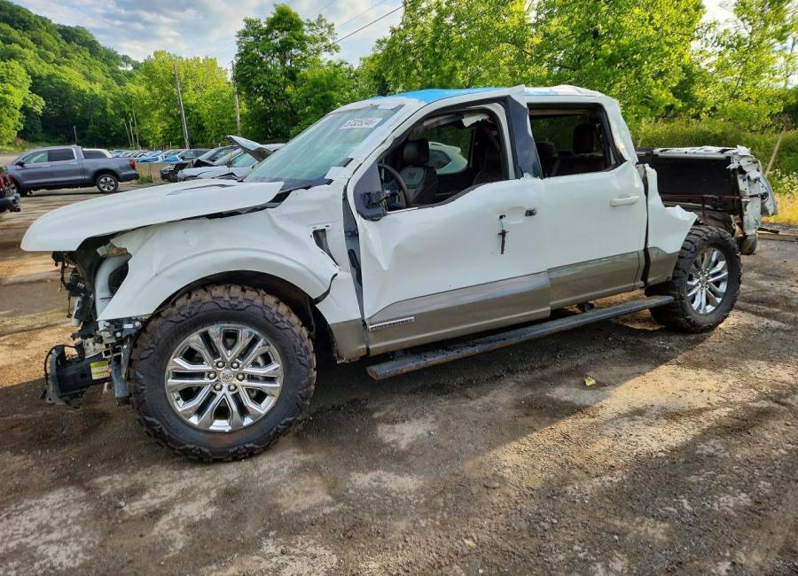 Salvage 2025 Ford F150 King Ranch in White