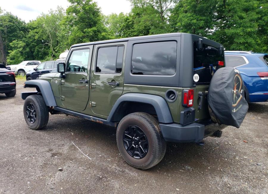 Salvage 2016 Jeep Wrangler Unlimited Sport in Green