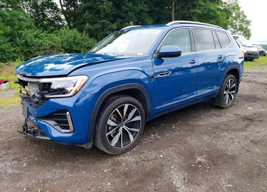 Salvage 2025 Volkswagen Atlas Sel Premium R-line in Blue