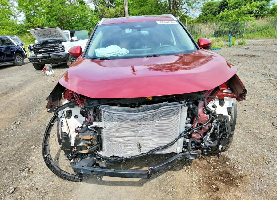 Salvage 2025 Nissan Rogue Platinum in Burgundy