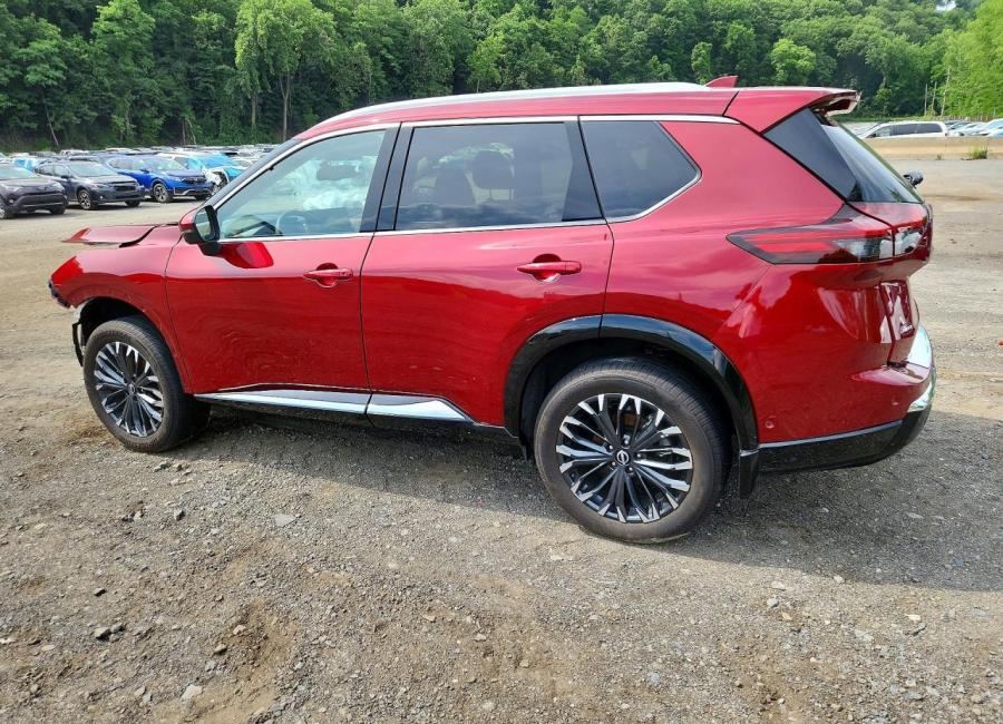 Salvage 2025 Nissan Rogue Platinum in Burgundy