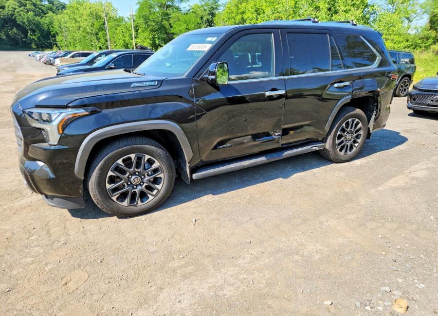 Salvage 2024 Toyota Sequoia 4wd Hybrid 4d Limited in Black