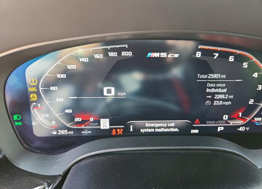 Salvage 2022 Bmw M5 Cs in Green