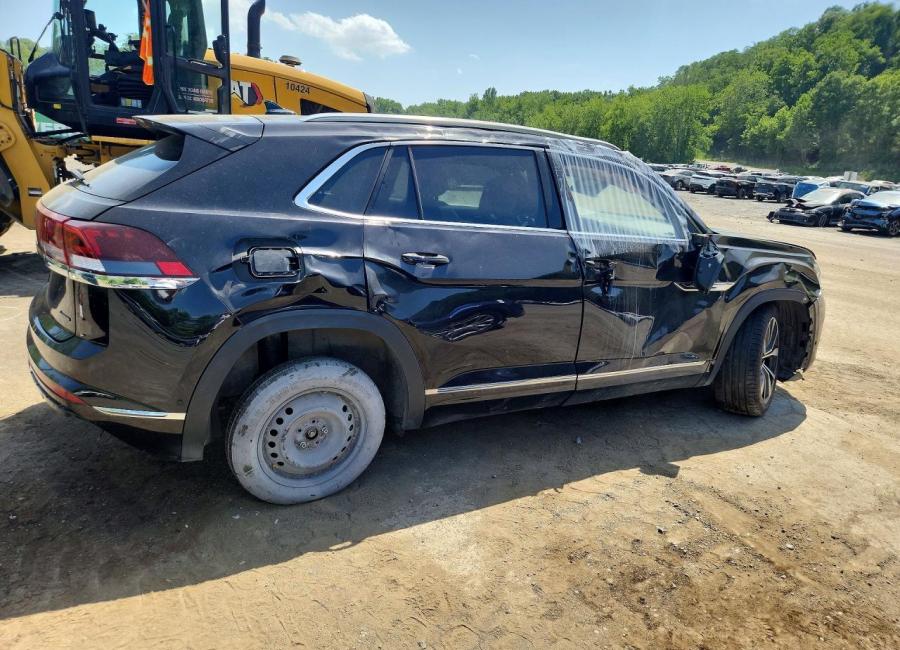 Salvage 2024 Volkswagen Atlas Cross Sport Sel Premium R-line in Black