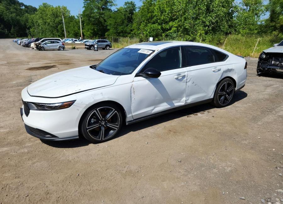 Salvage 2024 Honda Accord Hybrid Sport in White