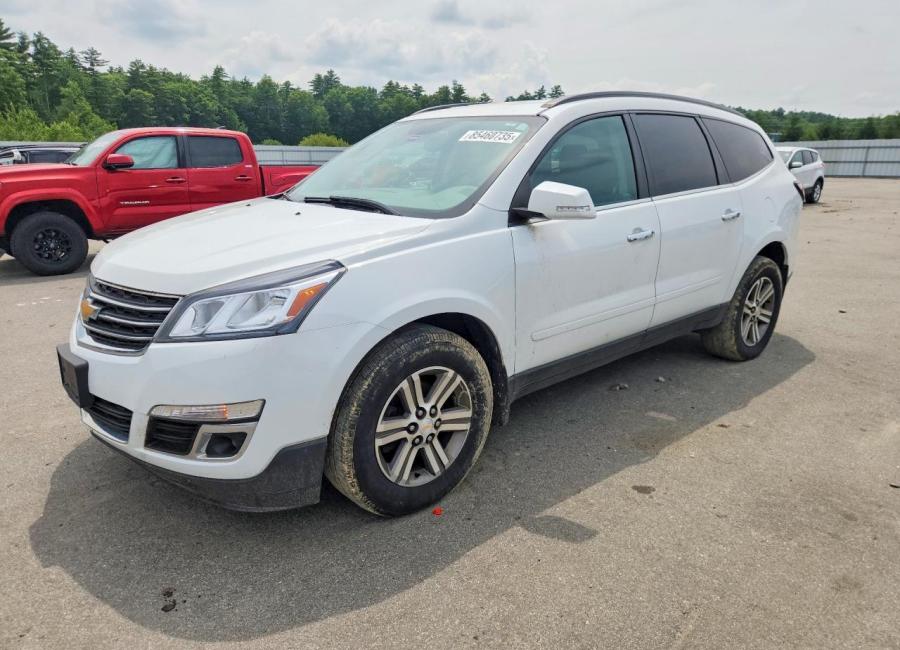 Salvage 2017 Chevrolet Traverse Lt in White