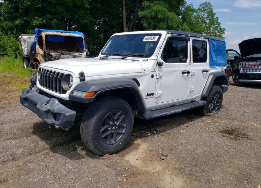 Salvage 2024 Jeep Wrangler  in White