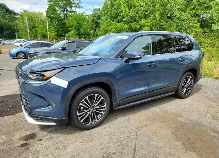 Salvage 2026 Toyota Grand Highlander Hybrid Max Platinum in Blue