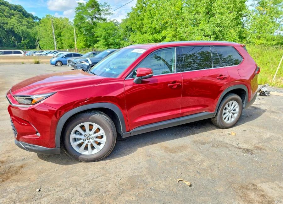 Salvage 2024 Toyota Grand Highlander Xle in Burgundy